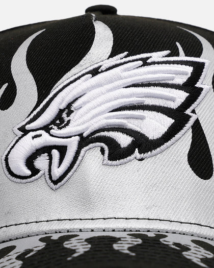 New Era Philadelphia Eagles 'Metallic Flames' 9FORTY A-Frame Snapback Black/Silver