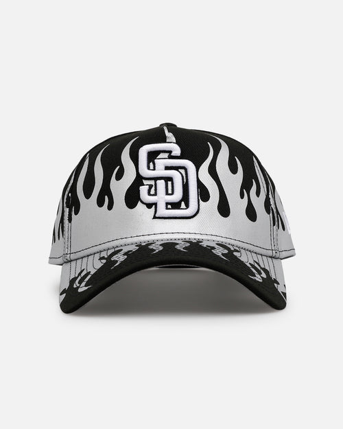 New Era San Diego Padres 'Metallic Flames' 9FORTY A-Frame Snapback Black/Silver