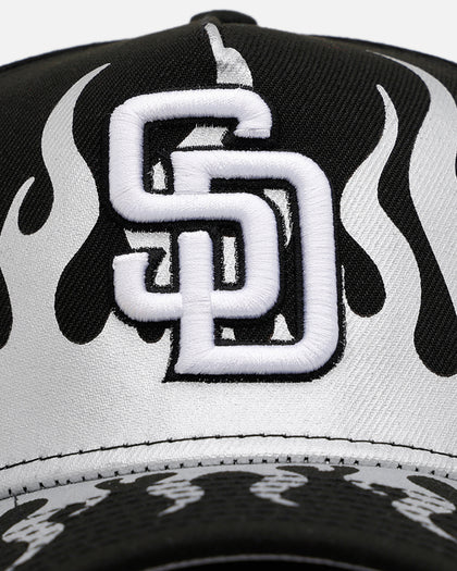 New Era San Diego Padres 'Metallic Flames' 9FORTY A-Frame Snapback Black/Silver
