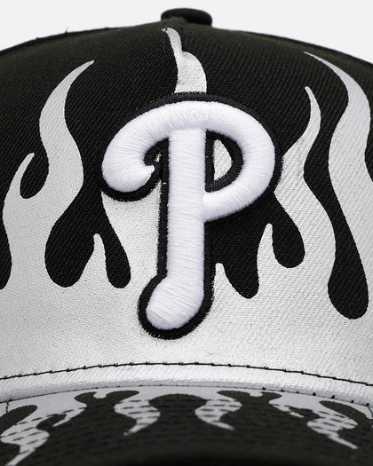New Era Philadelphia Phillies 'Metallic Flames' 9FORTY A-Frame Snapback Black/Silver