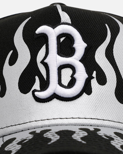 New Era Boston Red Sox 'Metallic Flames' 9FORTY A-Frame Snapback Black/Silver