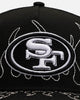 New Era San Francisco 49ers 'Outline Flames' 9FORTY A-Frame Snapback Black