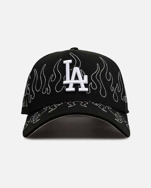 New Era Los Angeles Dodgers 'Outline Flames' 9FORTY A-Frame Snapback Black
