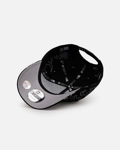 New Era Los Angeles Dodgers 'Outline Flames' 9FORTY A-Frame Snapback Black