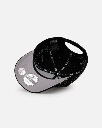 New Era New York Yankees 'Outline Flames' 9FORTY A-Frame Snapback Black