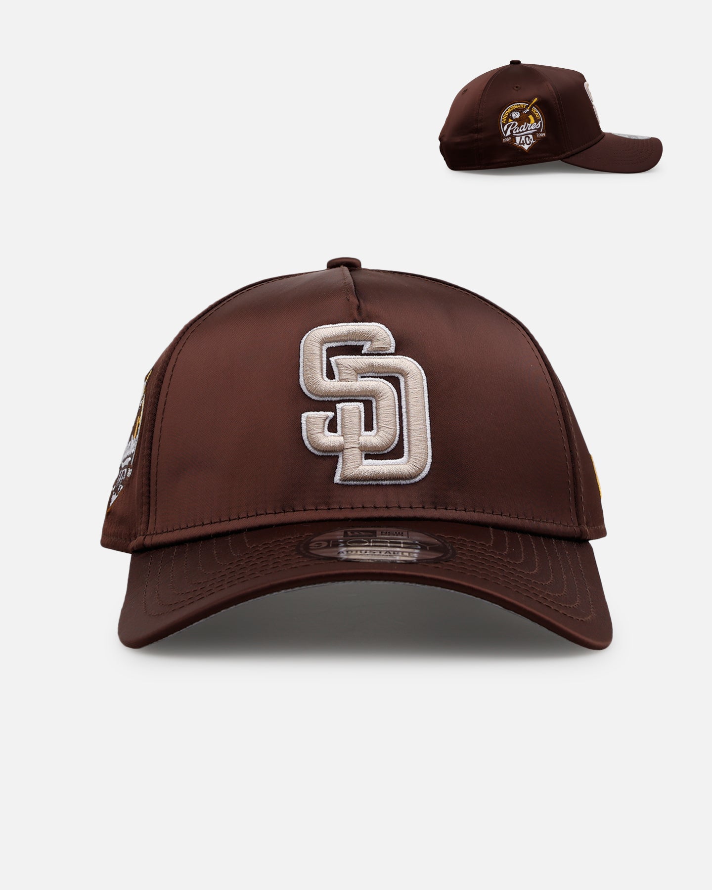 NEW ERA×SAN DIEGO PADRES♦コラボ スタジャン 茶 XXL New Era San Diego Padres 'Team Color Satin' 9FORTY A-Frame