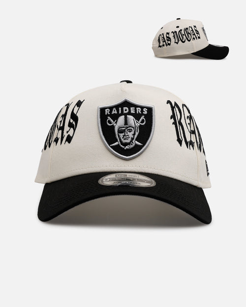 New Era Las Vegas Raiders 'Gothic Script Two Tone' 9FORTY A-Frame Snapback Chrome/Black