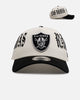 New Era Las Vegas Raiders 'Gothic Script Two Tone' 9FORTY A-Frame Snapback Chrome/Black