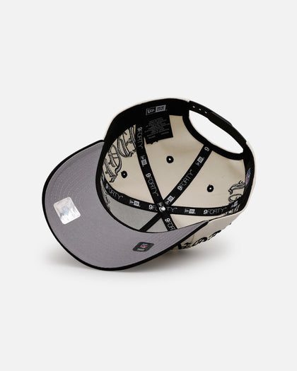 New Era Las Vegas Raiders 'Gothic Script Two Tone' 9FORTY A-Frame Snapback Chrome/Black