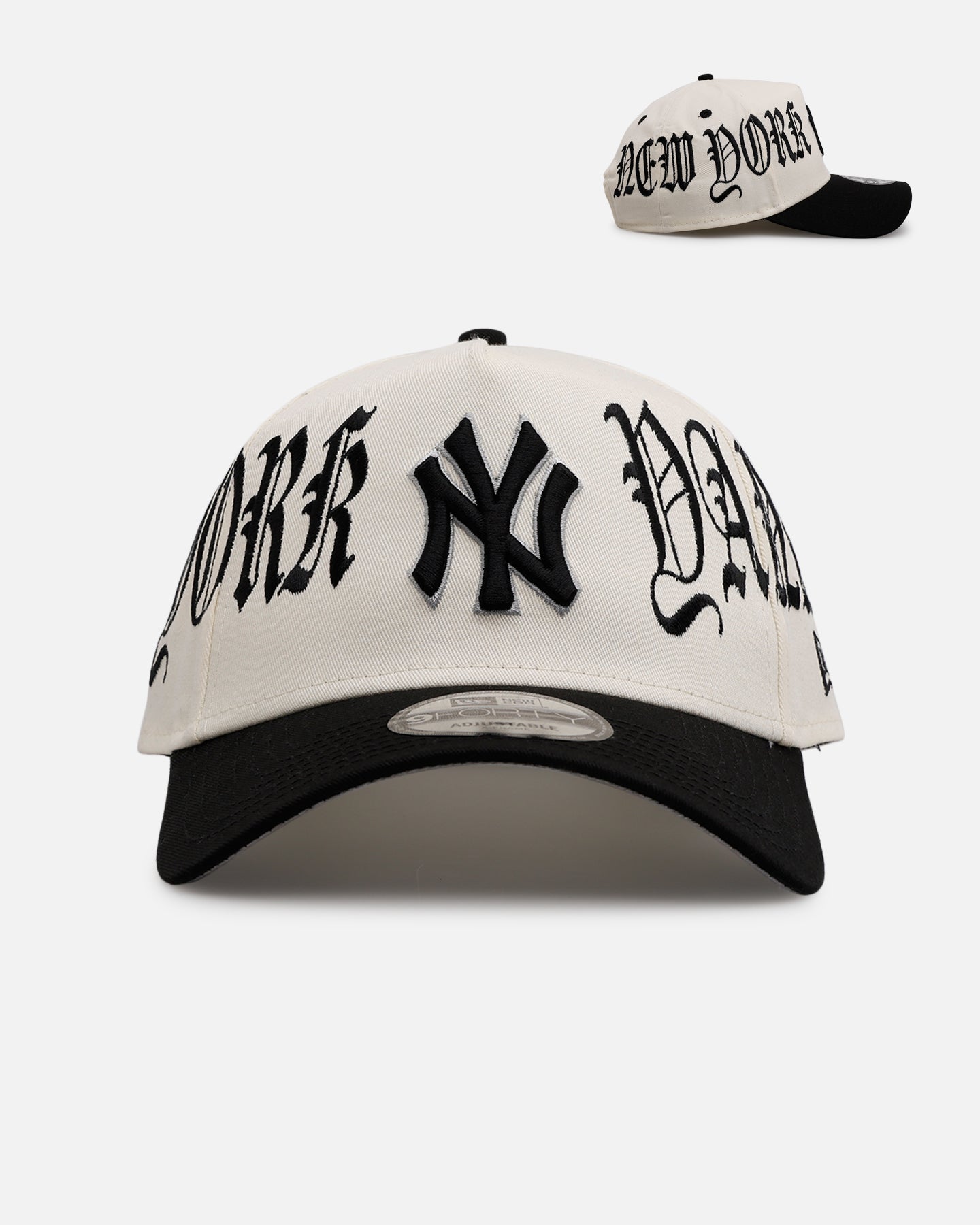 New Era New York Yankees 'Gothic Script Two Tone' 9FORTY A-Frame