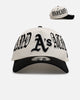 New Era Oakland Athletics 'Gothic Script Two Tone' 9FORTY A-Frame Snapback Chrome/Black