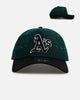 New Era Oakland Athletics 'Gothic Script Two Tone' 9FORTY A-Frame Snapback Dark Green/Black