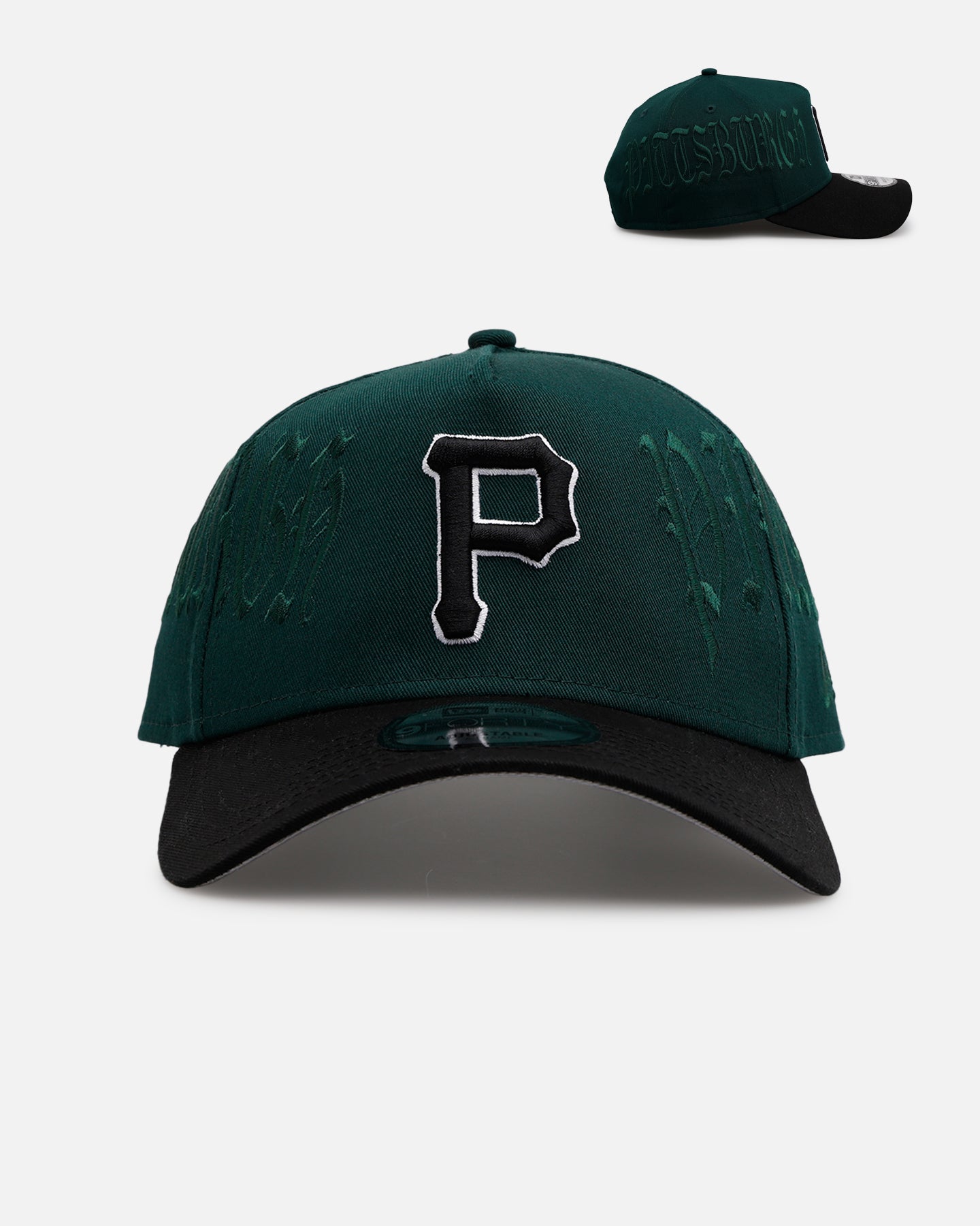 帽子 PTGNA New Era Pittsburgh Pirates 'Gothic Script Two Tone' 9FORTY A-Frame