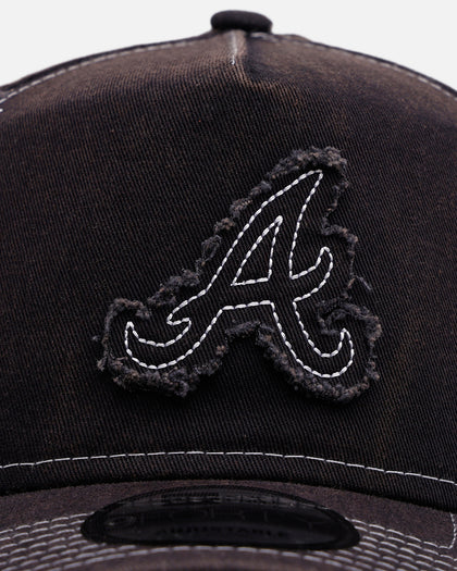 New Era Atlanta Braves 'Distressed And Worn' 9FORTY A-Frame Casual Strapback Navy