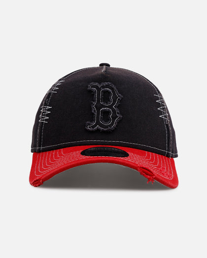 New Era Boston Red Sox 'Distressed And Worn' 9FORTY A-Frame Casual Strapback Navy/Red