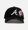 New Era Atlanta Braves 'Pink Rose Embroidery' 9FORTY A-Frame Snapback Black/Pink