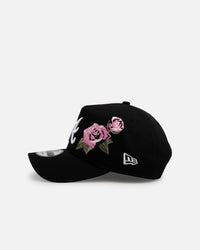 New Era Atlanta Braves 'Pink Rose Embroidery' 9FORTY A-Frame Snapback Black/Pink