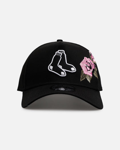 New Era Boston Red Sox 'Pink Rose Embroidery' 9FORTY A-Frame Snapback Black/Pink