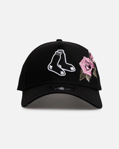 New Era Boston Red Sox 'Pink Rose Embroidery' 9FORTY A-Frame Snapback Black/Pink
