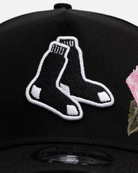 New Era Boston Red Sox 'Pink Rose Embroidery' 9FORTY A-Frame Snapback Black/Pink