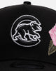 New Era Chicago Cubs 'Pink Rose Embroidery' 9FORTY A-Frame Snapback Black/Pink