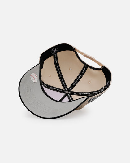 47 Brand Atlanta Braves 'Herringbone' 47 Offside Snapback Natural/Black