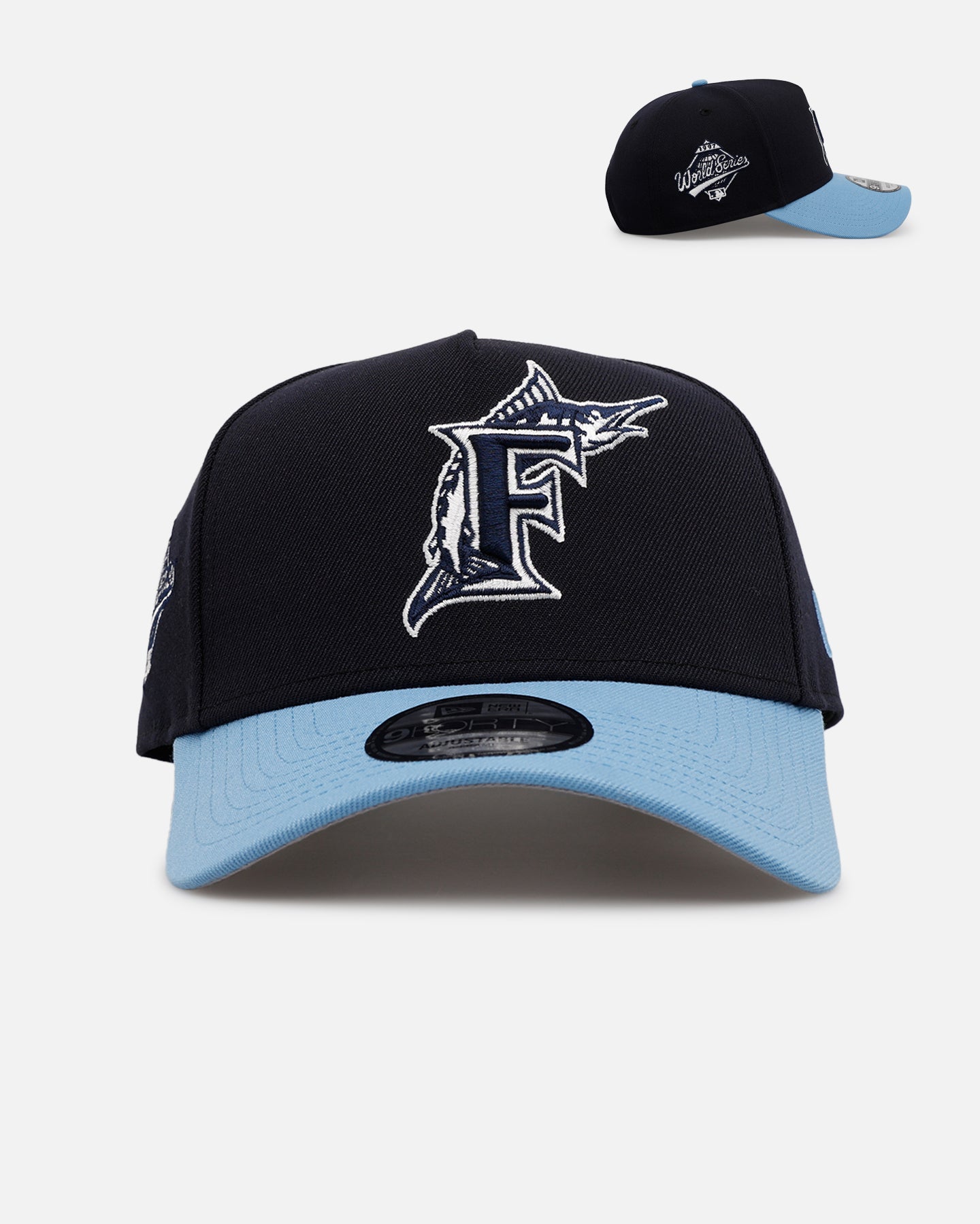 New Era Florida Marlins 'Ocean' 9FORTY A-Frame Snapback Navy/Sky
