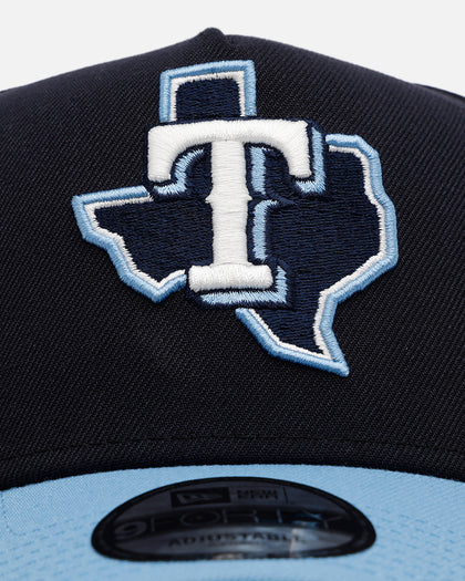 New Era Texas Rangers 'Ocean' 9FORTY A-Frame Snapback Navy/Sky Blue