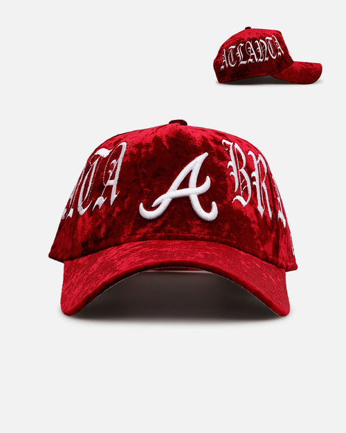 New Era Atlanta Braves 'Crushed Velvet Dreams' 9FORTY A-Frame Snapback Maroon