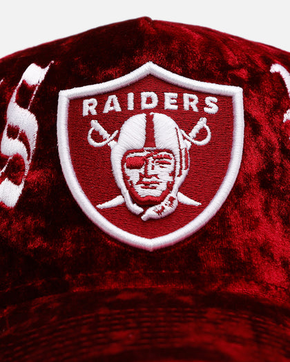 New Era Las Vegas Raiders 'Crushed Velvet Dreams' 9FORTY A-Frame Snapback Maroon