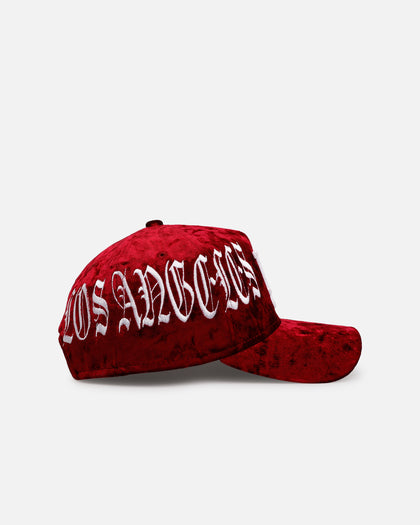 New Era Los Angeles Dodgers 'Crushed Velvet Dreams' 9FORTY A-Frame Snapback Maroon
