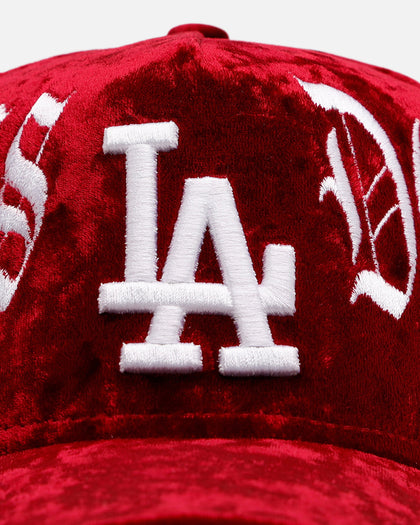 New Era Los Angeles Dodgers 'Crushed Velvet Dreams' 9FORTY A-Frame Snapback Maroon