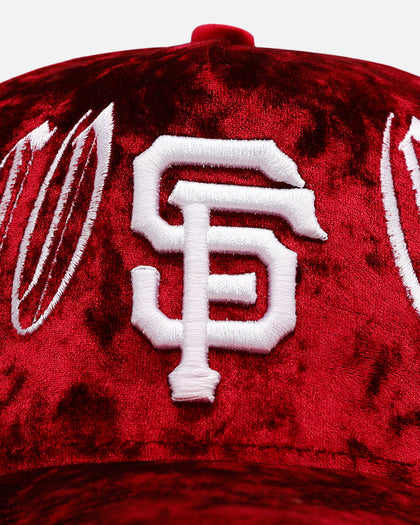 New Era San Francisco Giants 'Crushed Velvet Dreams' 9FORTY A-Frame Snapback Maroon