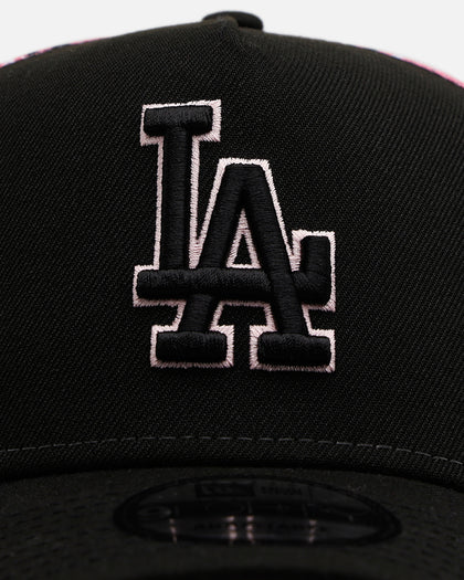 New Era Los Angeles Dodgers 'Thoughtful' 9FORTY A-Frame Trucker Snapback Black/Pink