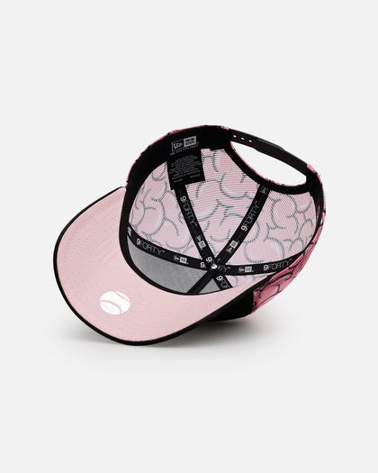 New Era Los Angeles Dodgers 'Thoughtful' 9FORTY A-Frame Trucker Snapback Black/Pink