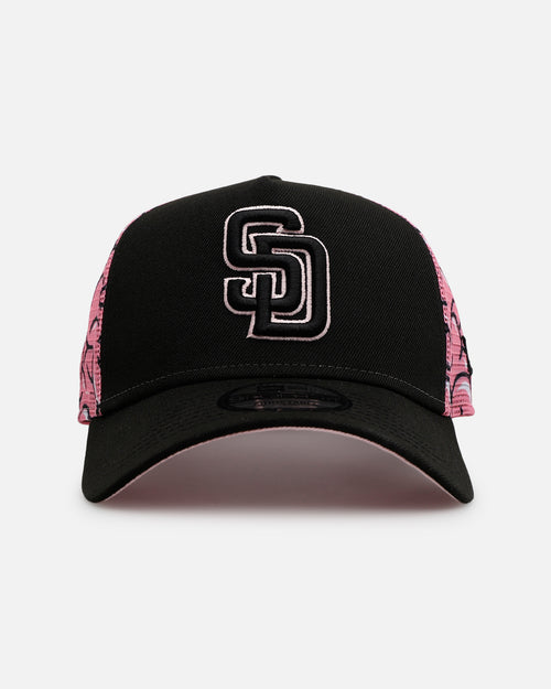 New Era San Diego Padres 'Thoughtful' 9FORTY A-Frame Trucker Snapback Black/Pink