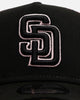 New Era San Diego Padres 'Thoughtful' 9FORTY A-Frame Trucker Snapback Black/Pink