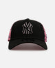 New Era New York Yankees 'Thoughtful' 9FORTY A-Frame Trucker Snapback Black/Pink