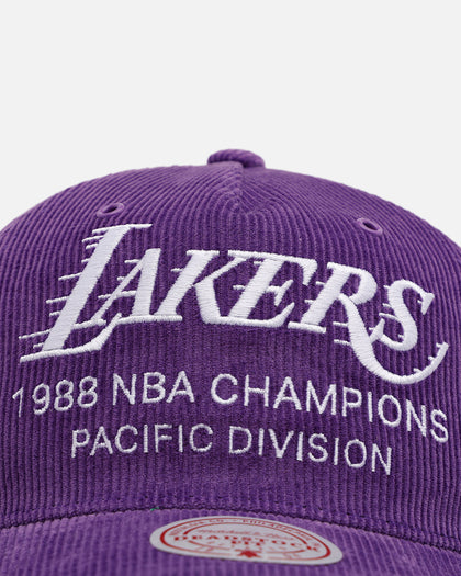 Mitchell & Ness Los Angeles Lakers 'Worldwide' Deadstock Corduroy Snapback Purple