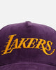 Mitchell & Ness Los Angeles Lakers 'Vintage Cord' Pro Pinch Corduroy Snapback Purple
