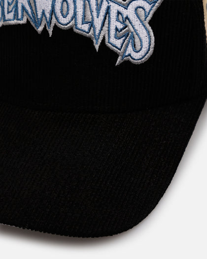 Mitchell & Ness Minnesota Timberwolves 'Vintage Cord' Pro Pinch Corduroy Snapback Black