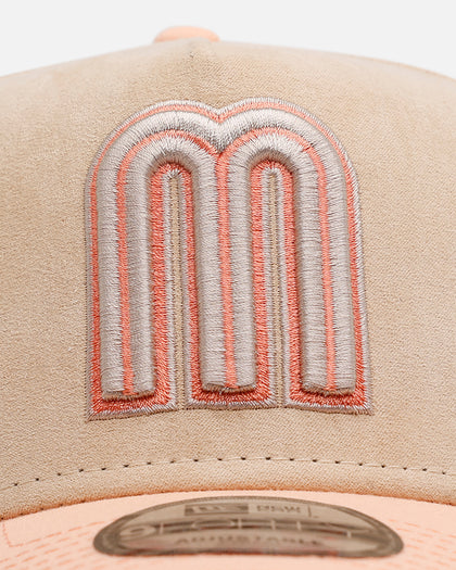 New Era Mexico National Baseball Team 'Peach Suede' 9FORTY A-Frame Snapback Peach