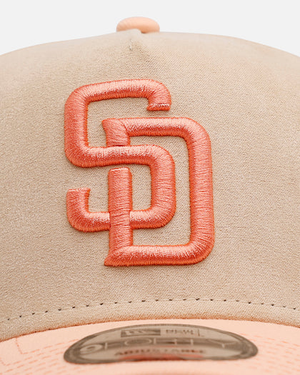 New Era San Diego Padres 'Peach Suede' 9FORTY A-Frame Snapback Peach