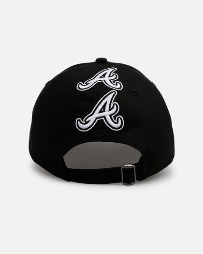 New Era Atlanta Braves 'Spine' 9FORTY A-Frame Strapback Black/White
