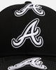 New Era Atlanta Braves 'Spine' 9FORTY A-Frame Strapback Black/White