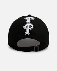 New Era Philadelphia Phillies 'Spine' 9FORTY A-Frame Strapback Black/White