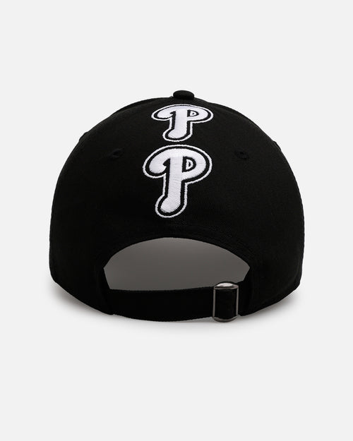 New Era Philadelphia Phillies 'Spine' 9FORTY A-Frame Strapback Black/White