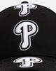 New Era Philadelphia Phillies 'Spine' 9FORTY A-Frame Strapback Black/White