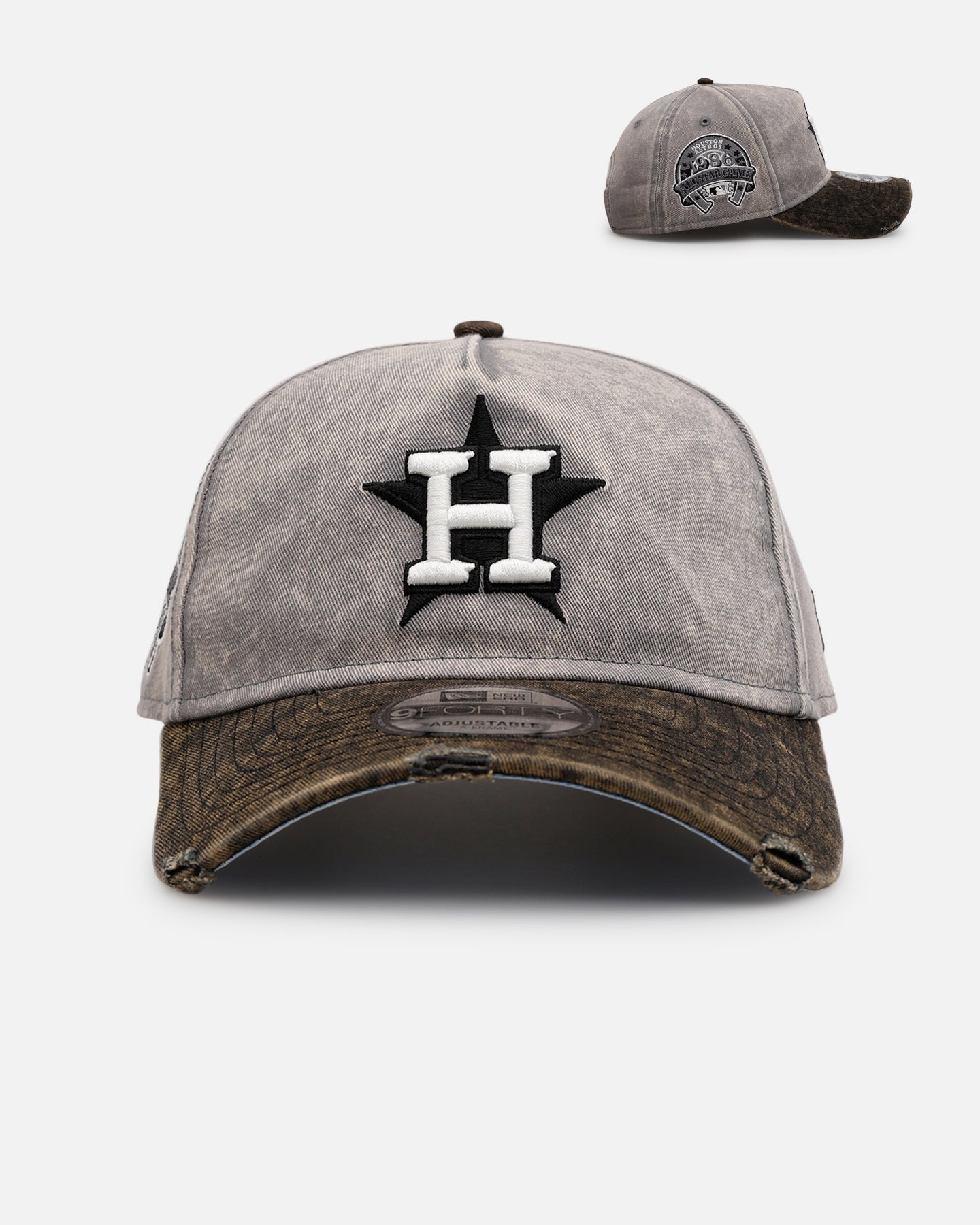 New Era Houston Astros 'Washed Storm Gray' 9FORTY A-Frame Snapback