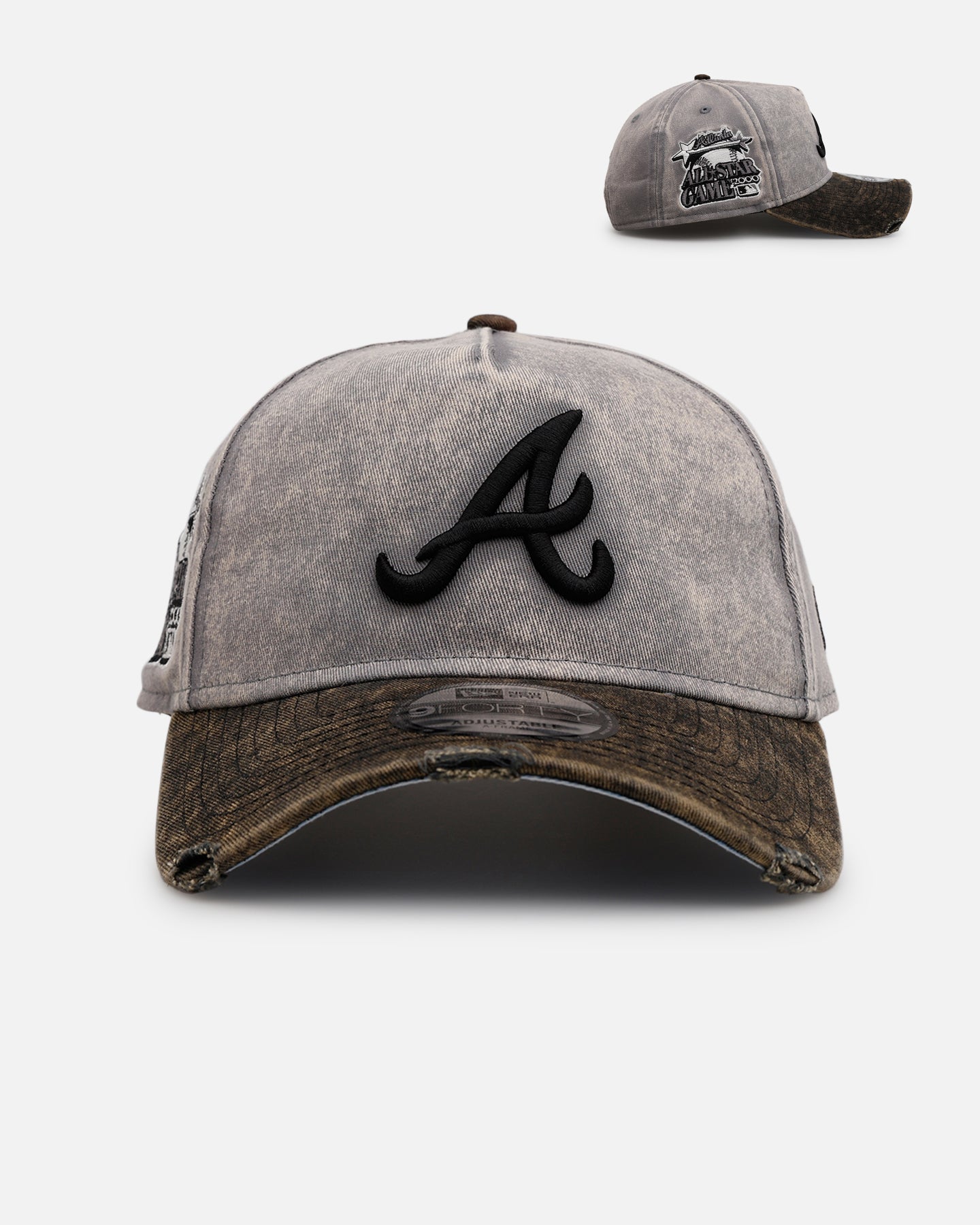 New Era Atlanta Braves 'Washed Storm Gray' 9FORTY A-Frame Snapback
